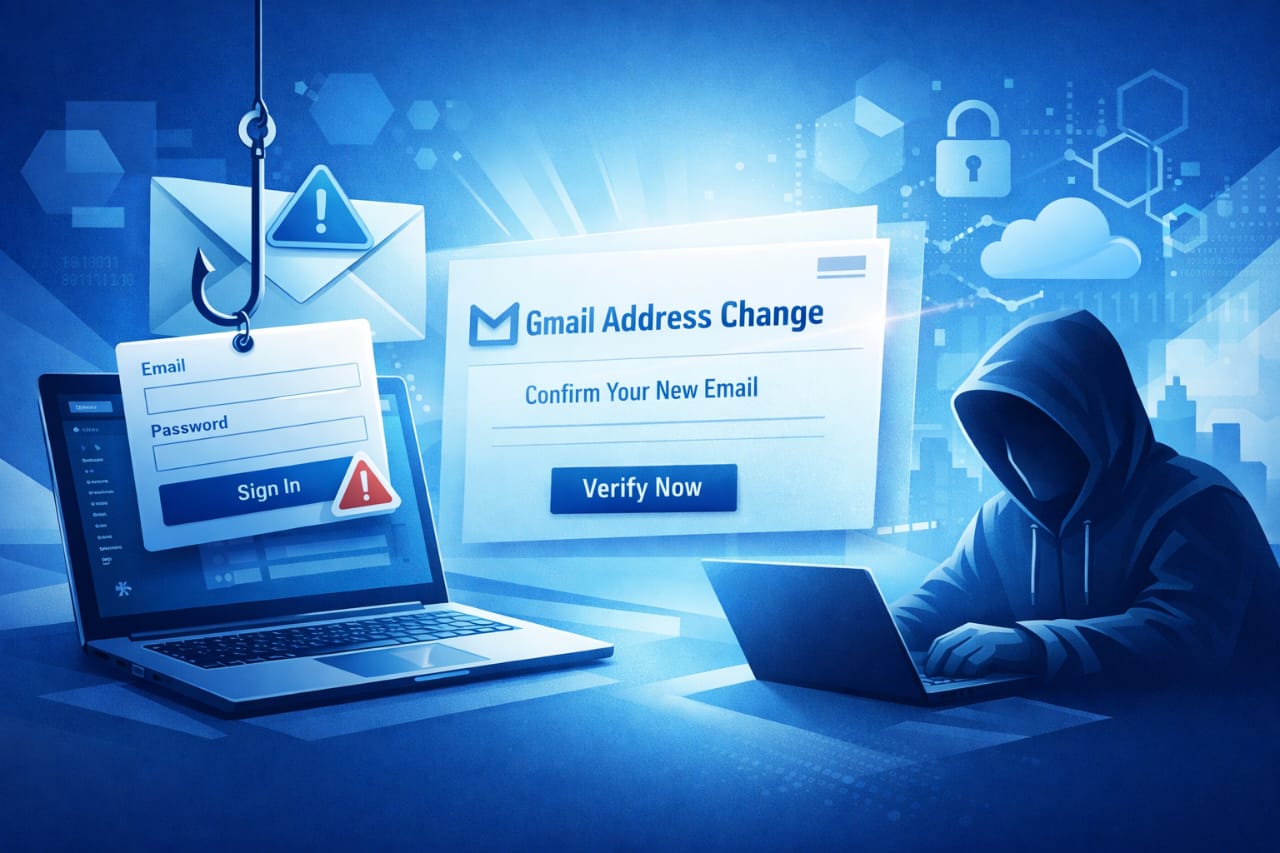 New Gmail Phishing Scam Uses Fake Address Change Alerts to Trick Users