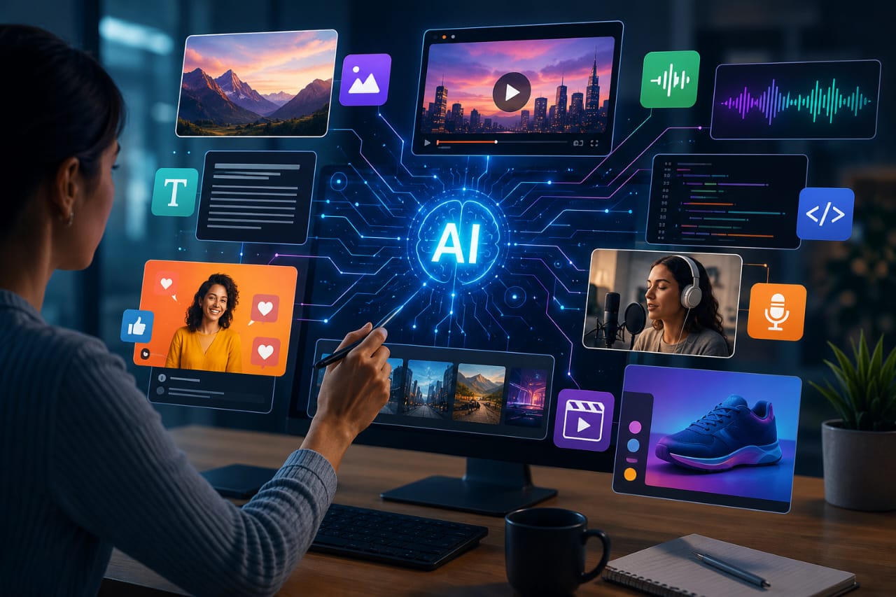 Evolving use of multimodal content generation across industries